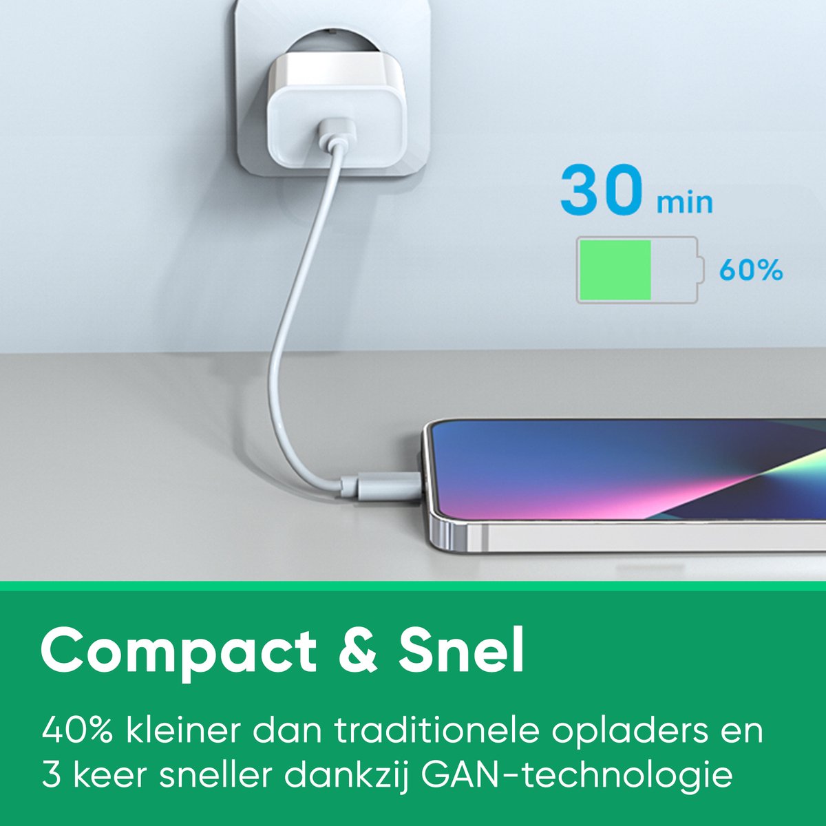 Synyq 30W USB-C Snellader - Universeel