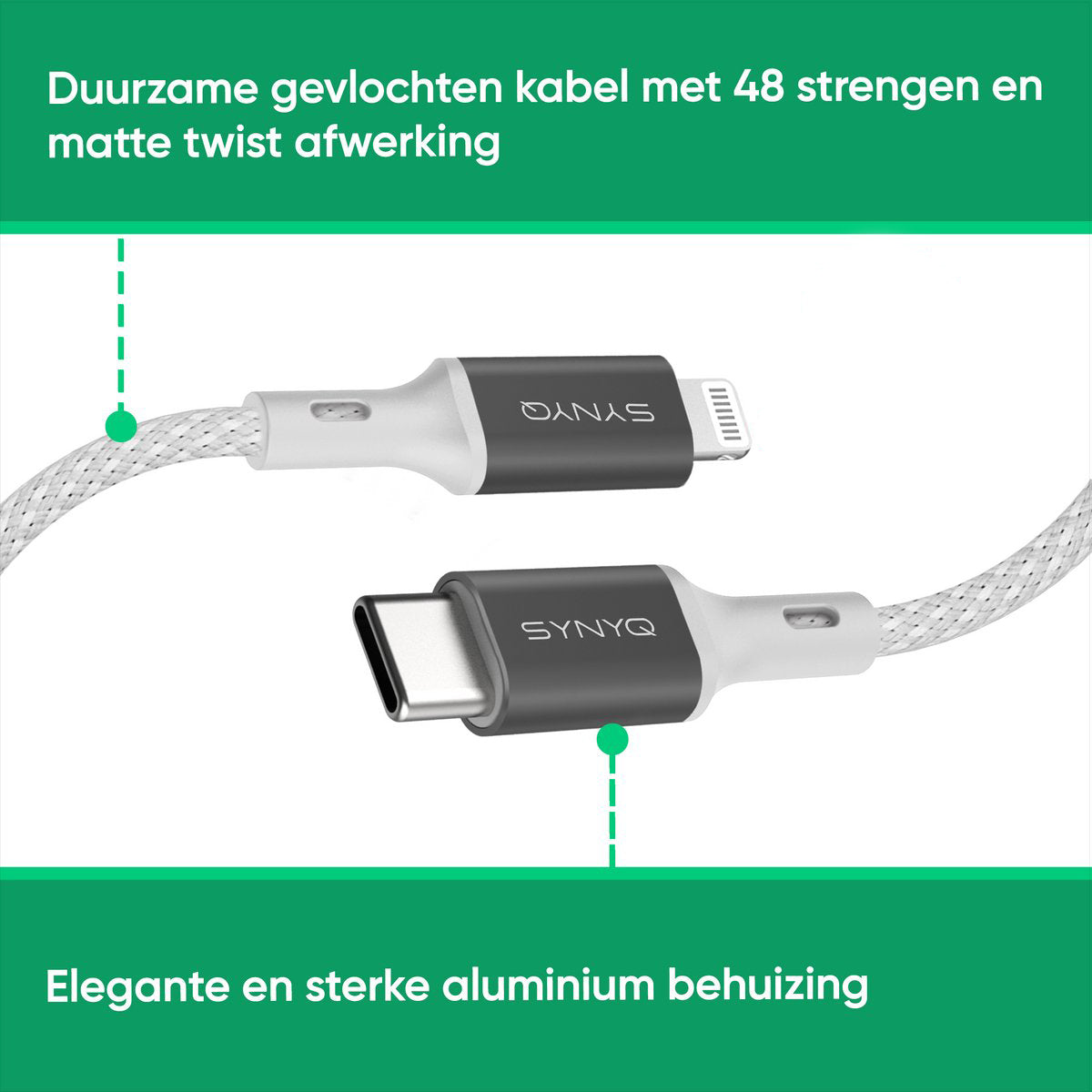 Chargeur rapide Synyq 30 W (3 ports) - Câble Lightning inclus