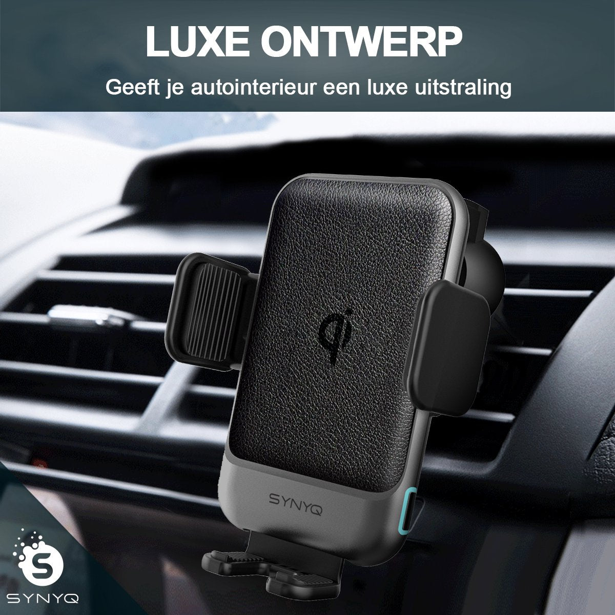 Synyq 2-in-1 Auto Telefoonhouder - Draadloos Snelladen - Universeel