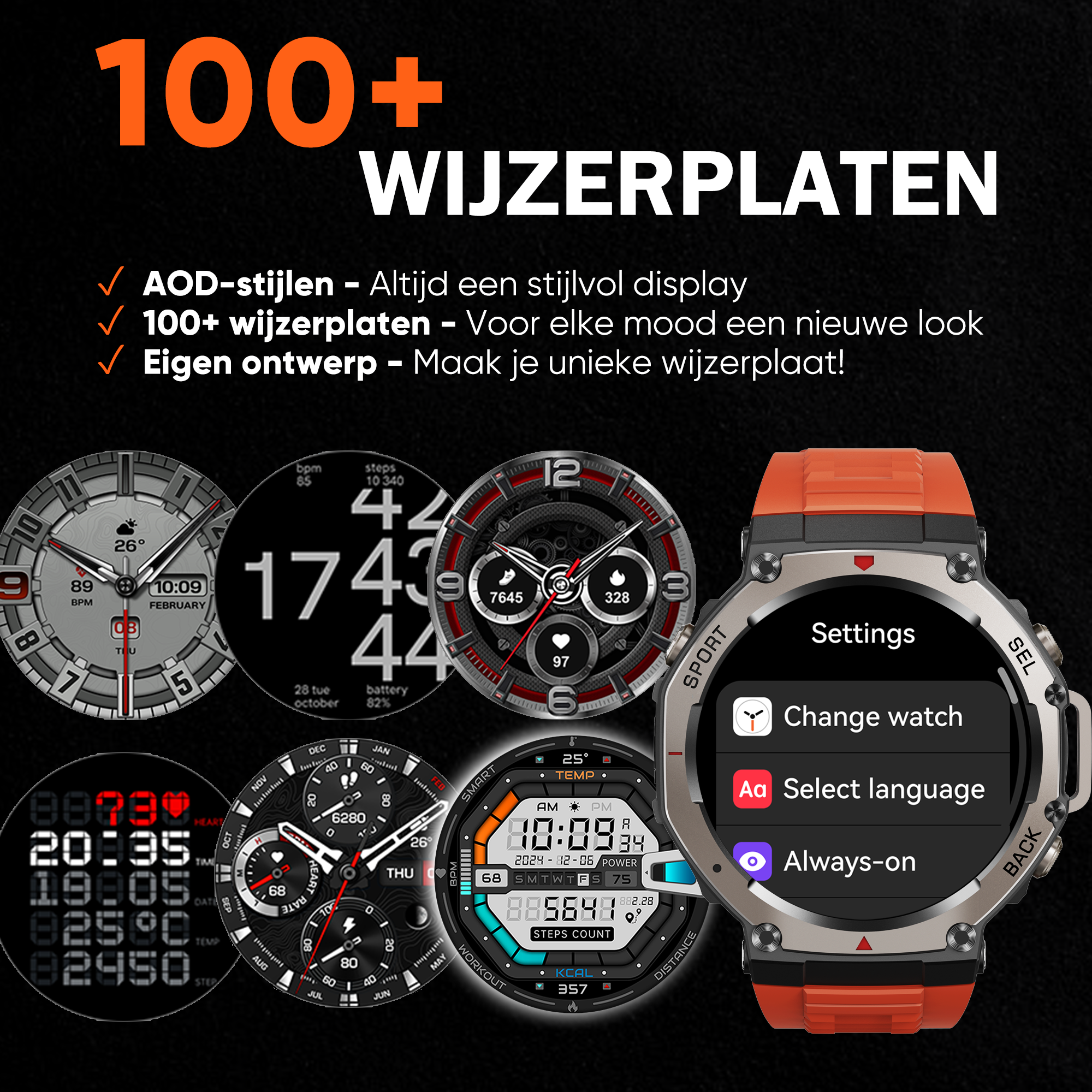 Synyq GPS ProX Smartwatch - Incl. 4 Bandjes