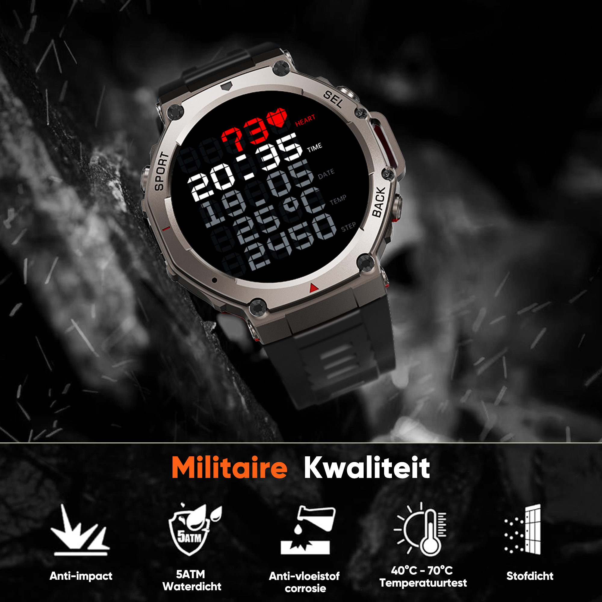 Synyq GPS ProX Smartwatch - Incl. 4 Bandjes