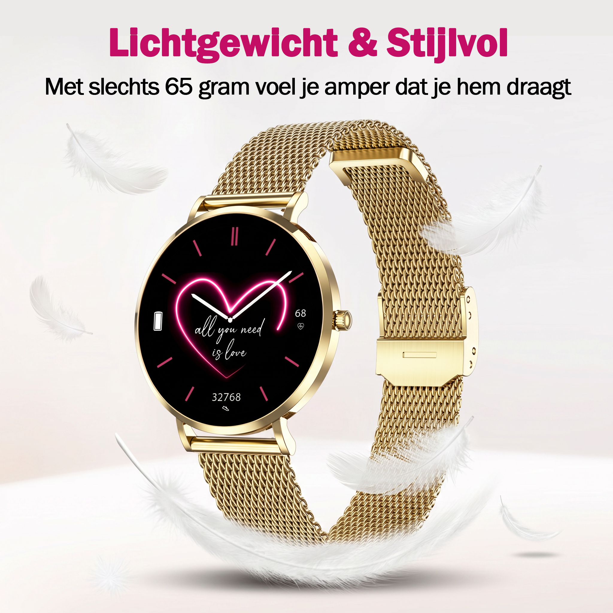 Synyq Liva Smartwatch Dames – 40mm – 3 Bandjes