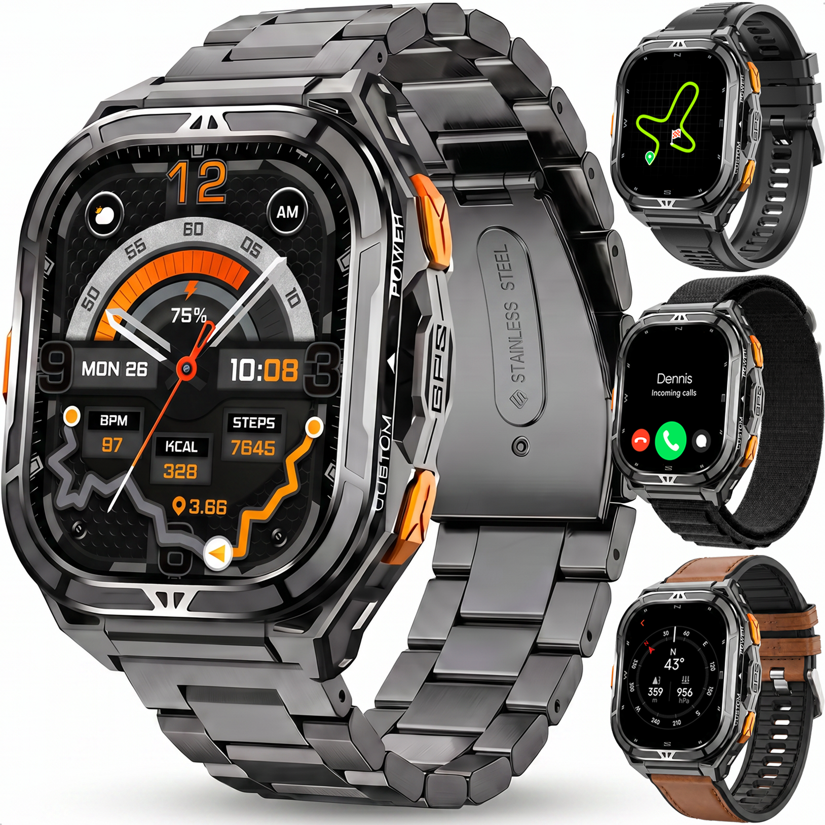 Synyq Solid Pro - GPS Smartwatch Heren