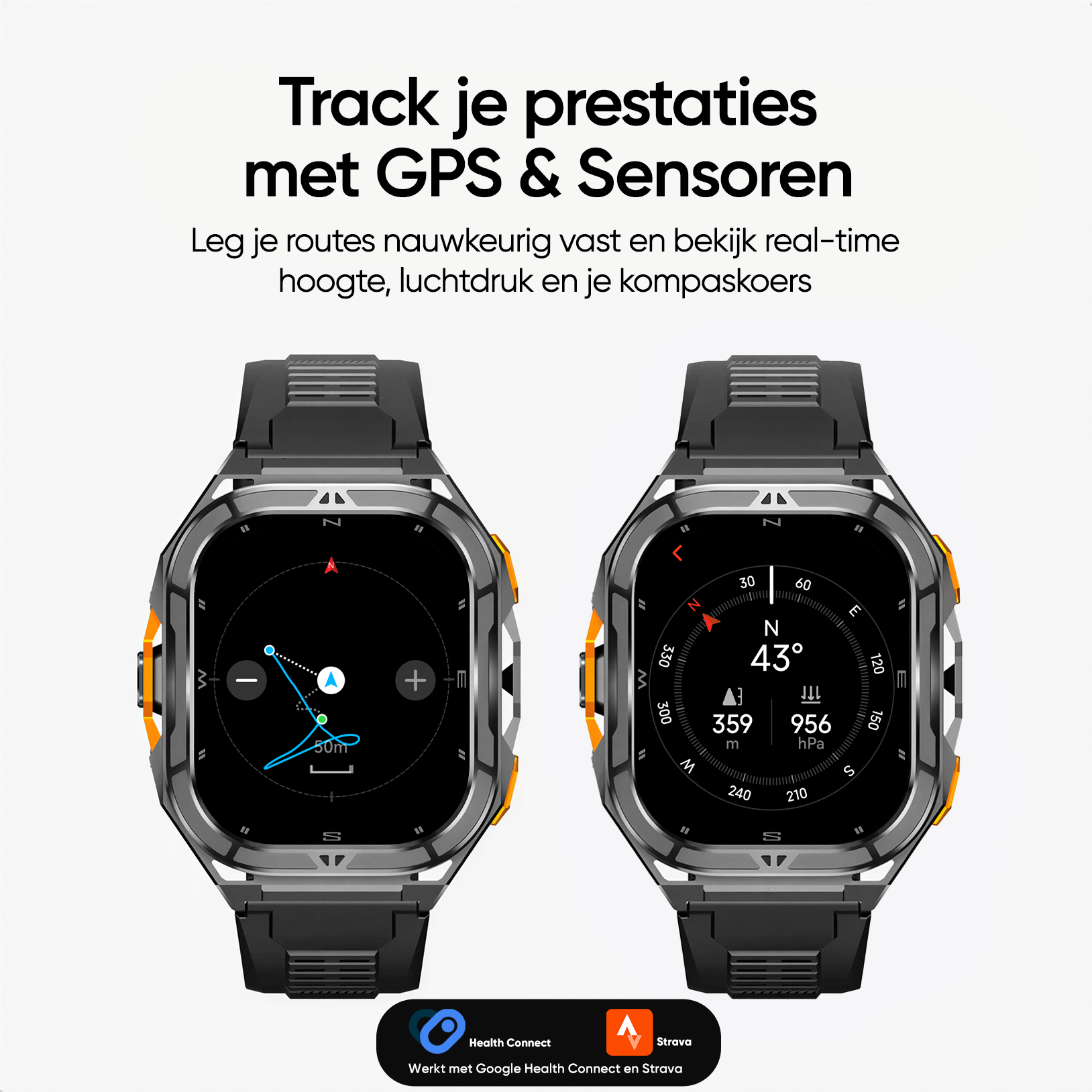 Synyq Solid Pro - GPS Smartwatch Heren