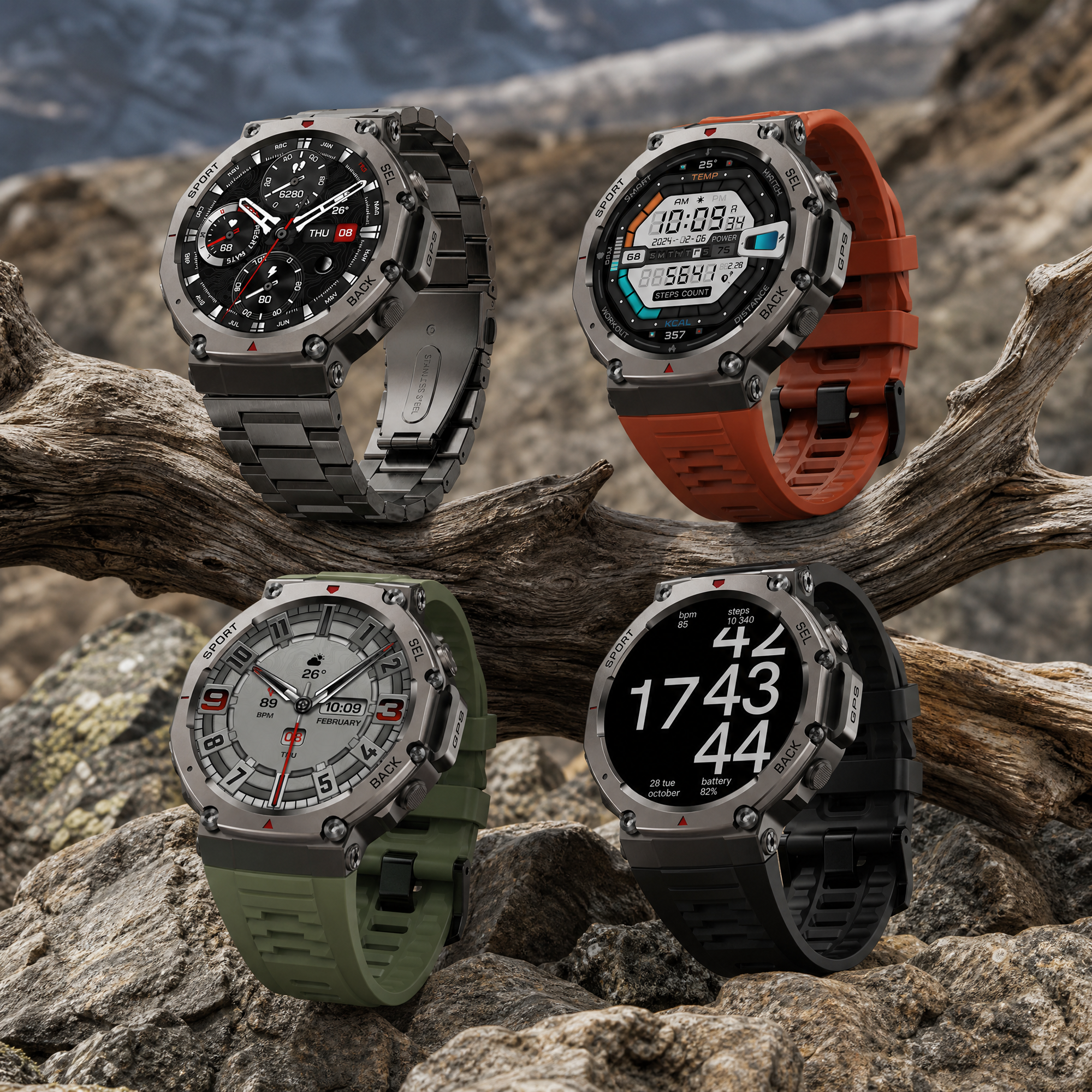 Synyq GPS ProX Smartwatch - Incl. 4 Bandjes