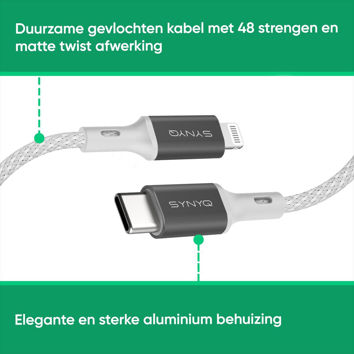 Synyq 45W Snellader - Incl. Lightning Kabel
