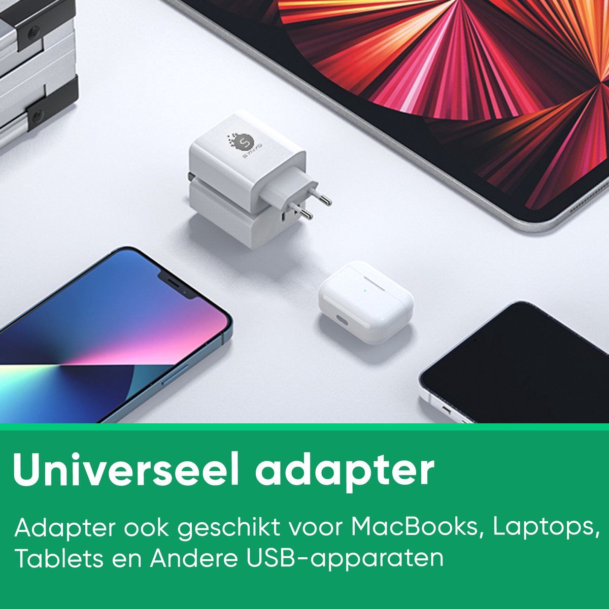 Chargeur rapide USB-C Synyq 45 W - Universel - Pour iPhone et Samsung