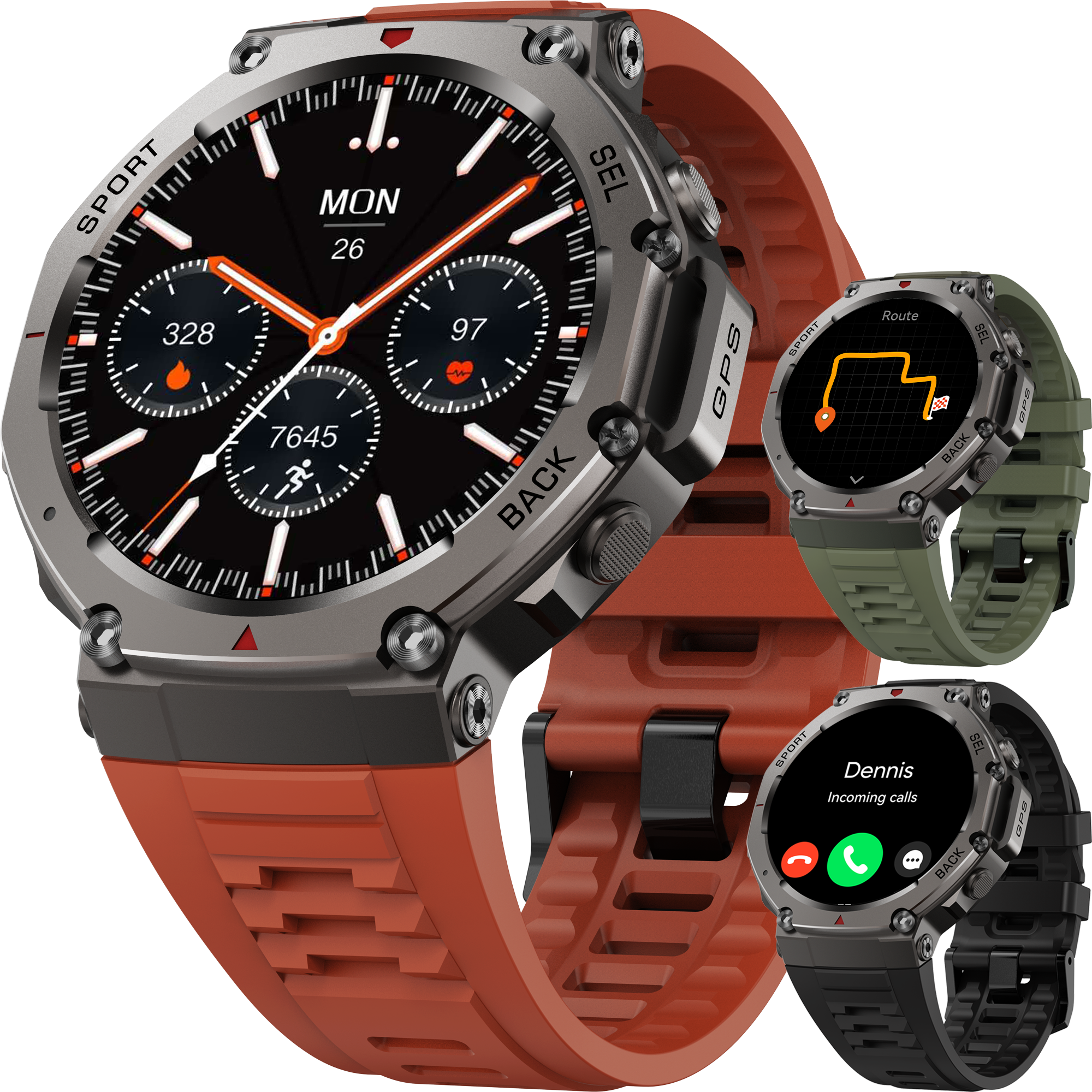 Synyq GPS ProX Smartwatch - Incl. 3 Bandjes