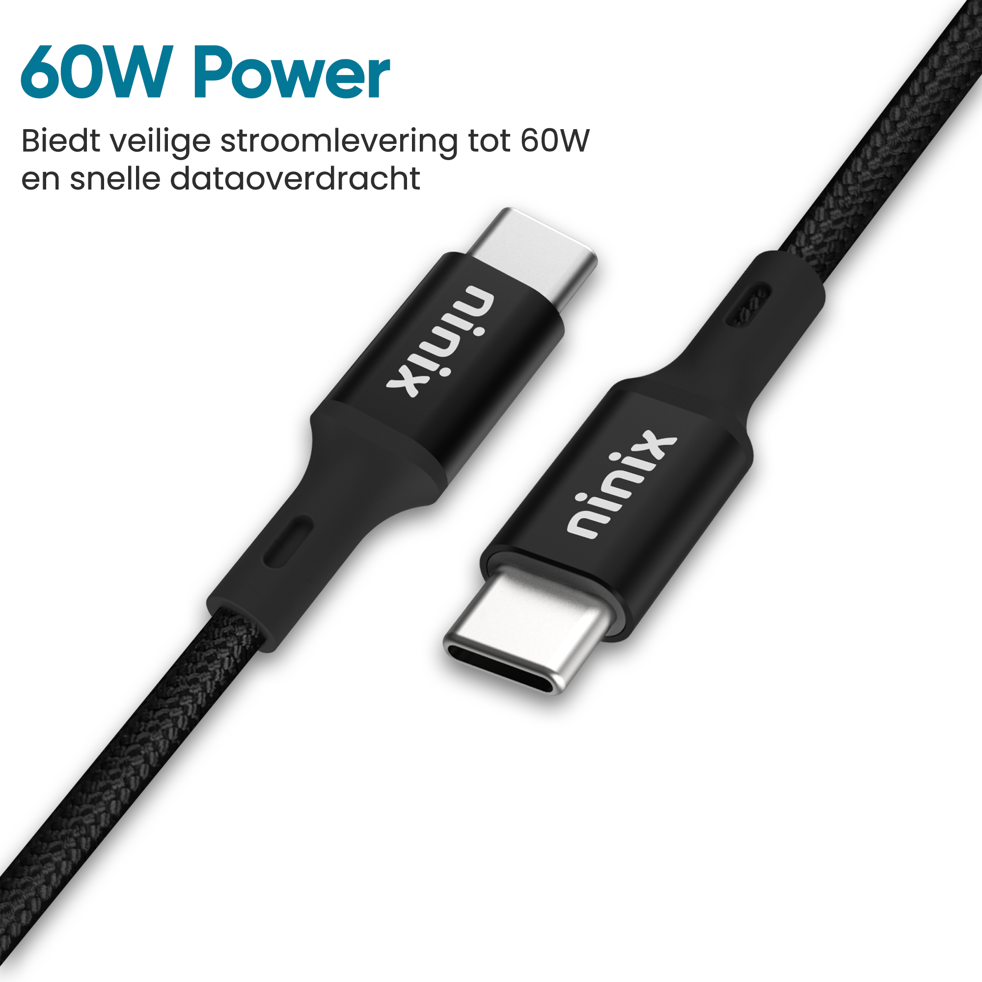 Ninix 30W GaN Snellader - 2 Poorten - Incl. USB-C Kabel - Universeel