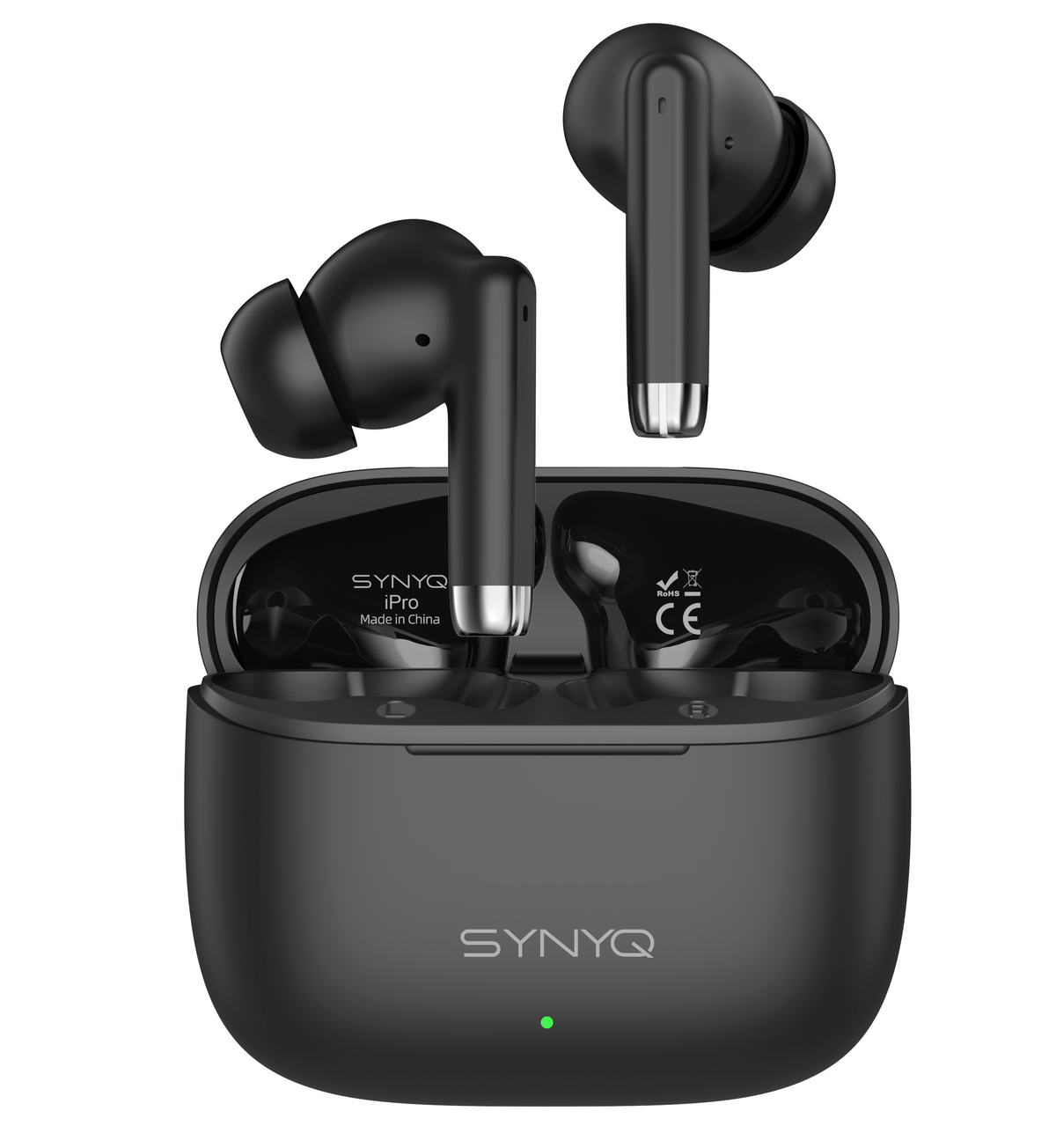 Synyq iPro Draadloze Oordopjes - Zwart - 35 Uur Batterij - IPX4 Waterbestendig - Bluetooth 5.3