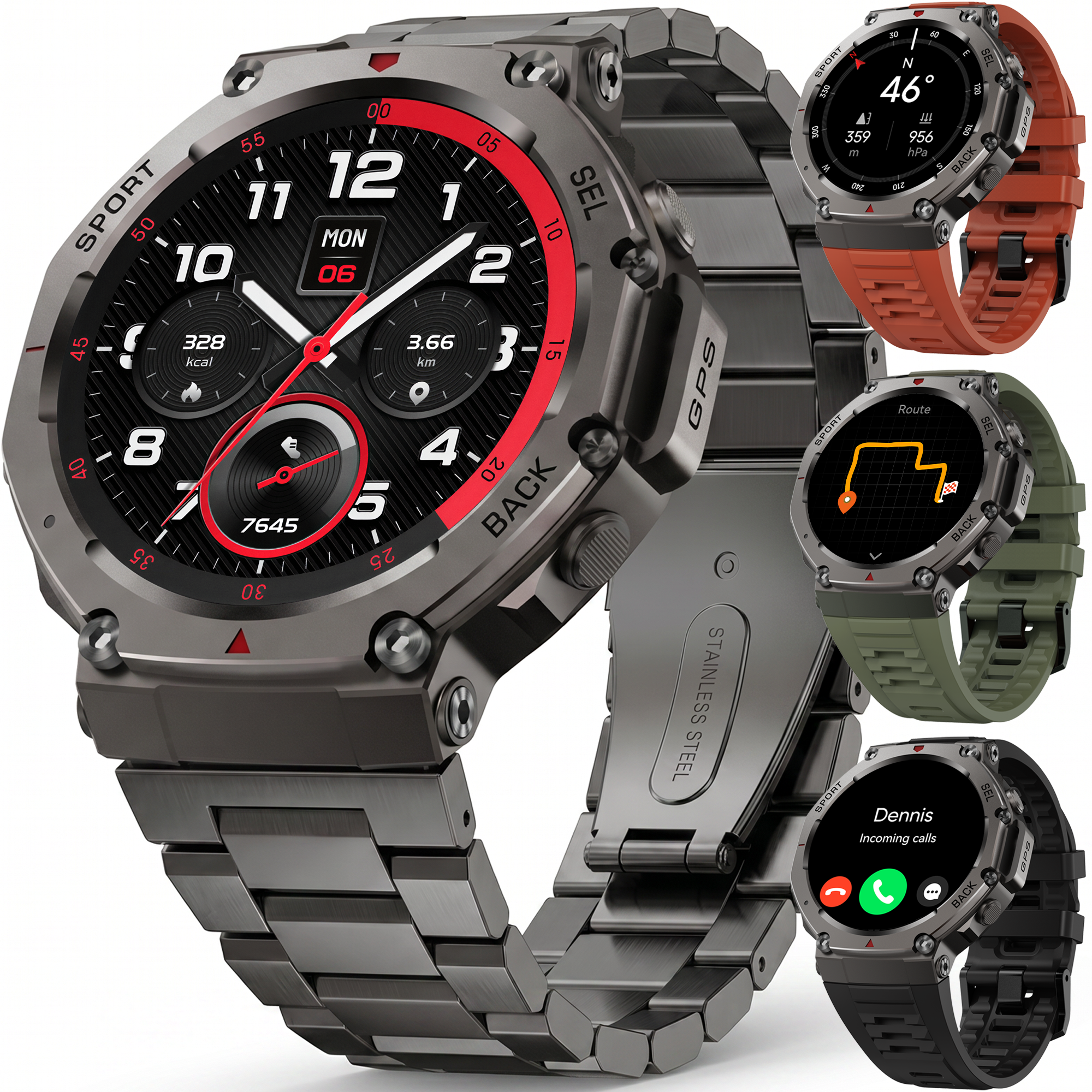 Synyq GPS ProX Smartwatch - Incl. 4 Bandjes