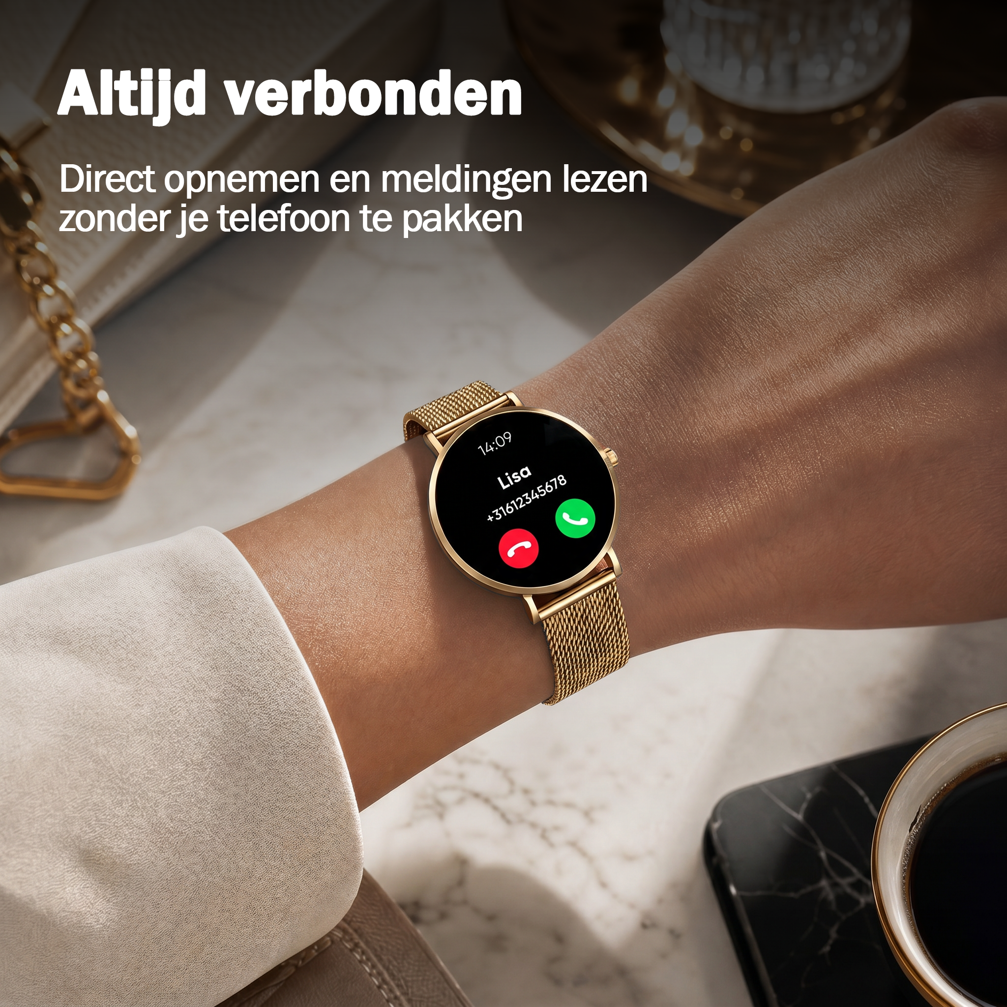 Synyq Liva Smartwatch Dames – 40mm – 3 Bandjes