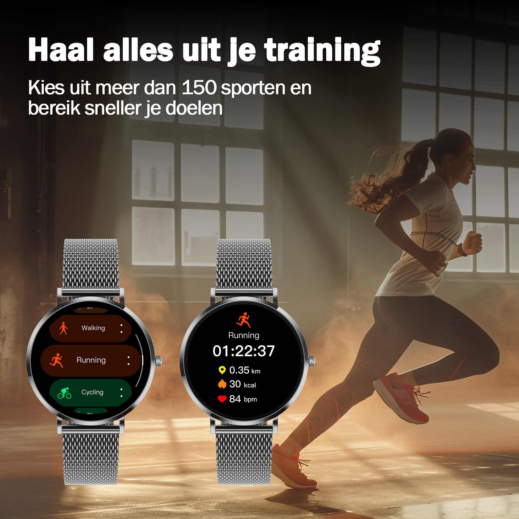 Synyq Liva Smartwatch Dames – 40mm – 3 Bandjes