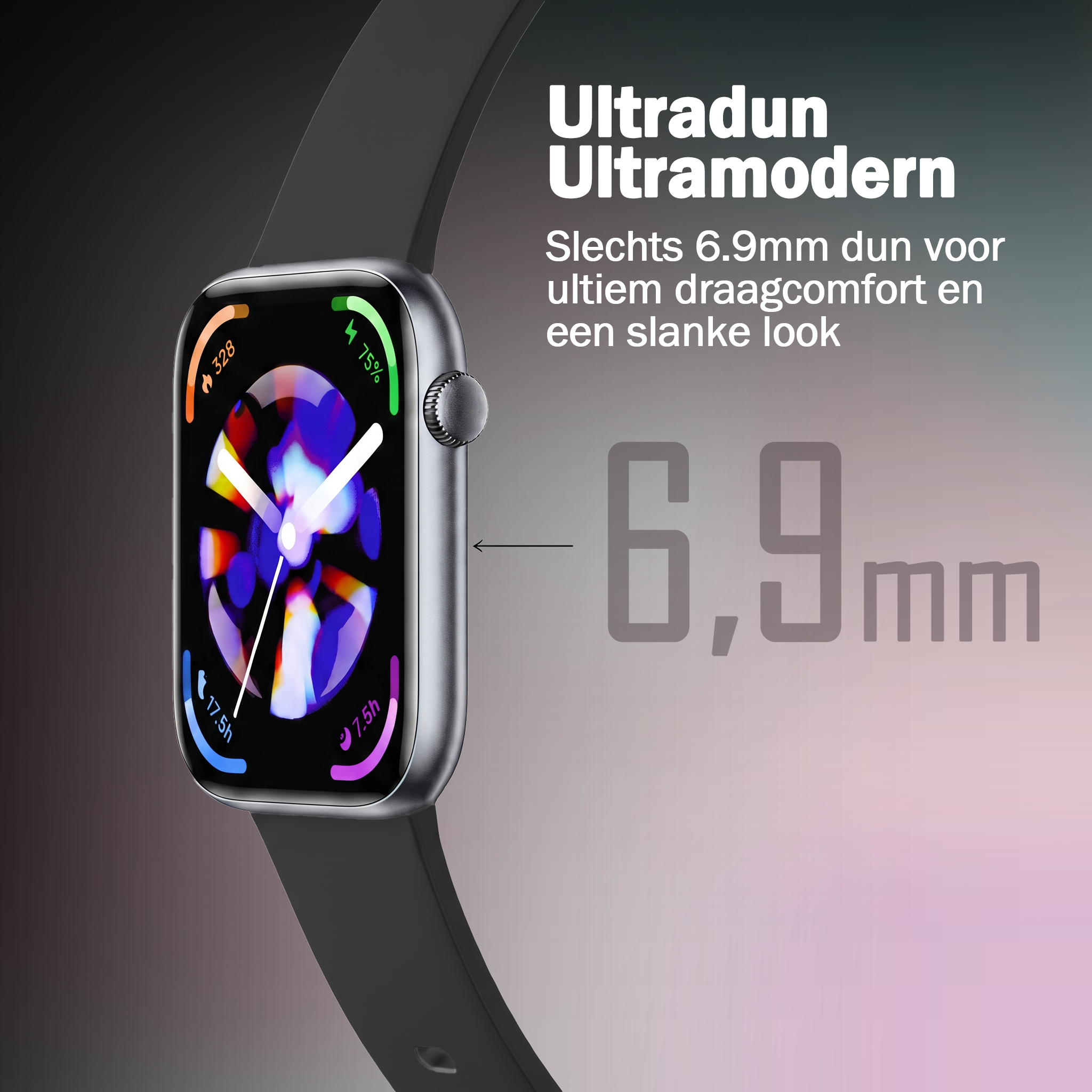 Synyq Health Pro Smartwatch - Ultradun - 3 Bandjes