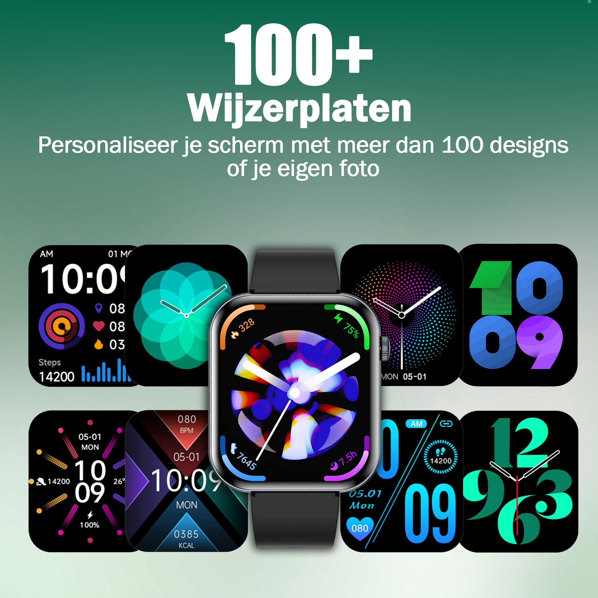 Synyq Health Pro Smartwatch - Ultradun - 3 Bandjes